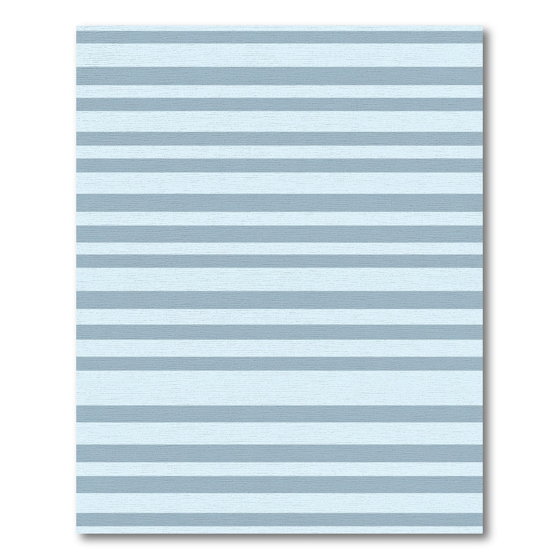 Gentle Sky Blue Horizontal Stripe Rug