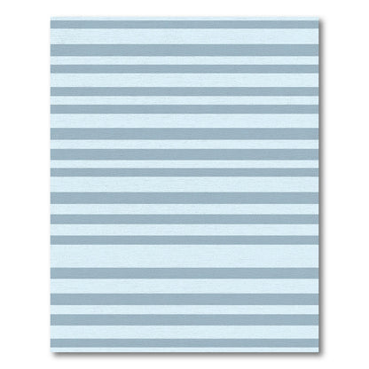 Gentle Sky Blue Horizontal Stripe Rug
