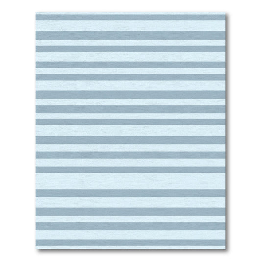 Gentle Sky Blue Horizontal Stripe Rug