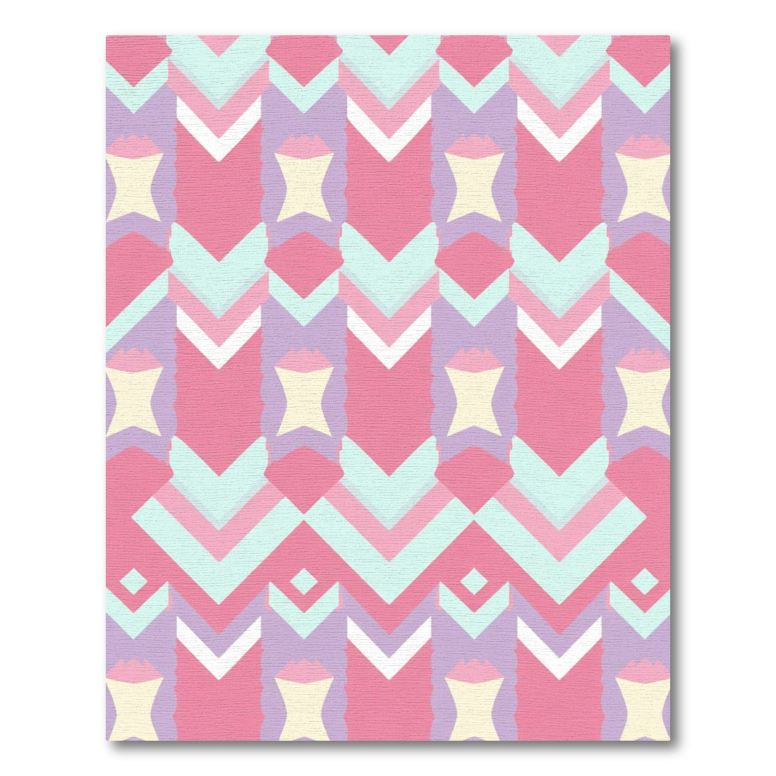 Pastel Chevron Diamond Geometric Rug