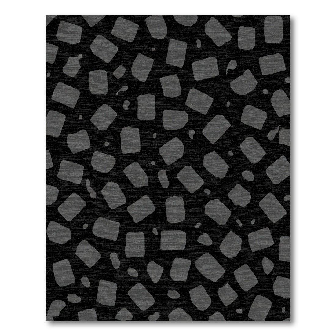 Dark Gray Irregular Squares Accent Rug