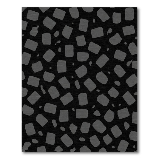Dark Gray Irregular Squares Accent Rug