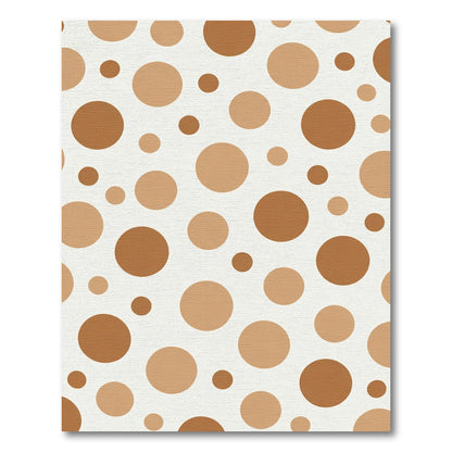 Warm Taupe Polka Dot Scatter Rug