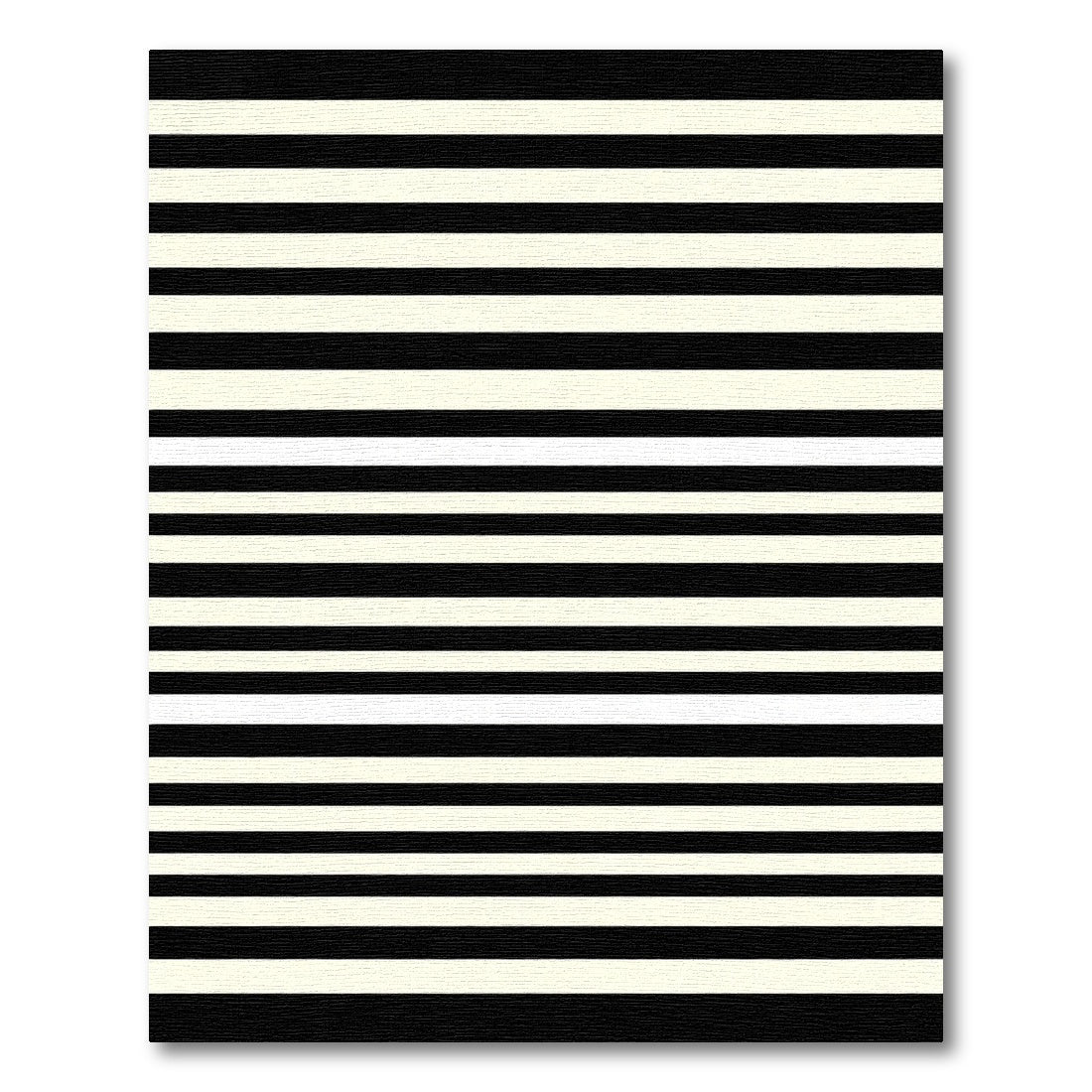 Black Cream Horizontal Stripe Rug