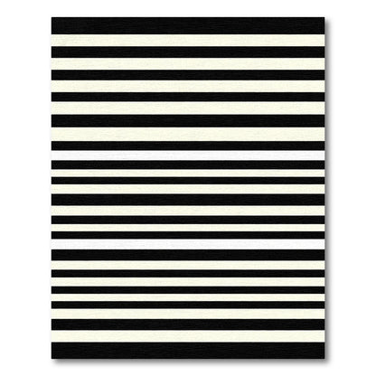 Black Cream Horizontal Stripe Rug