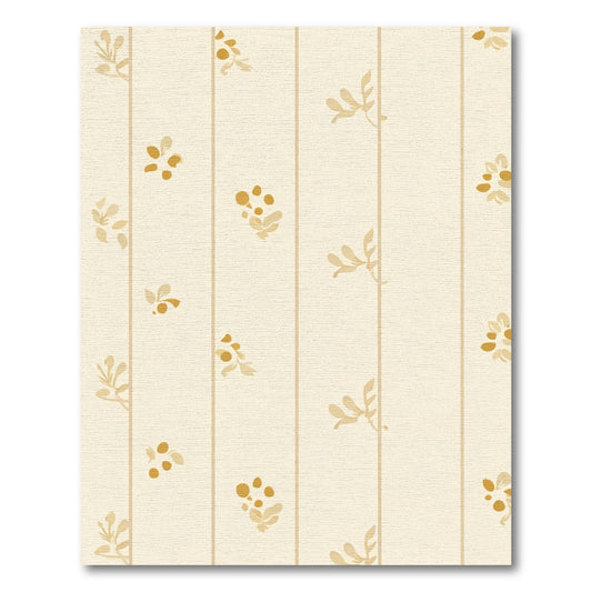 Cream Golden Berry Botanical Stripes Rug