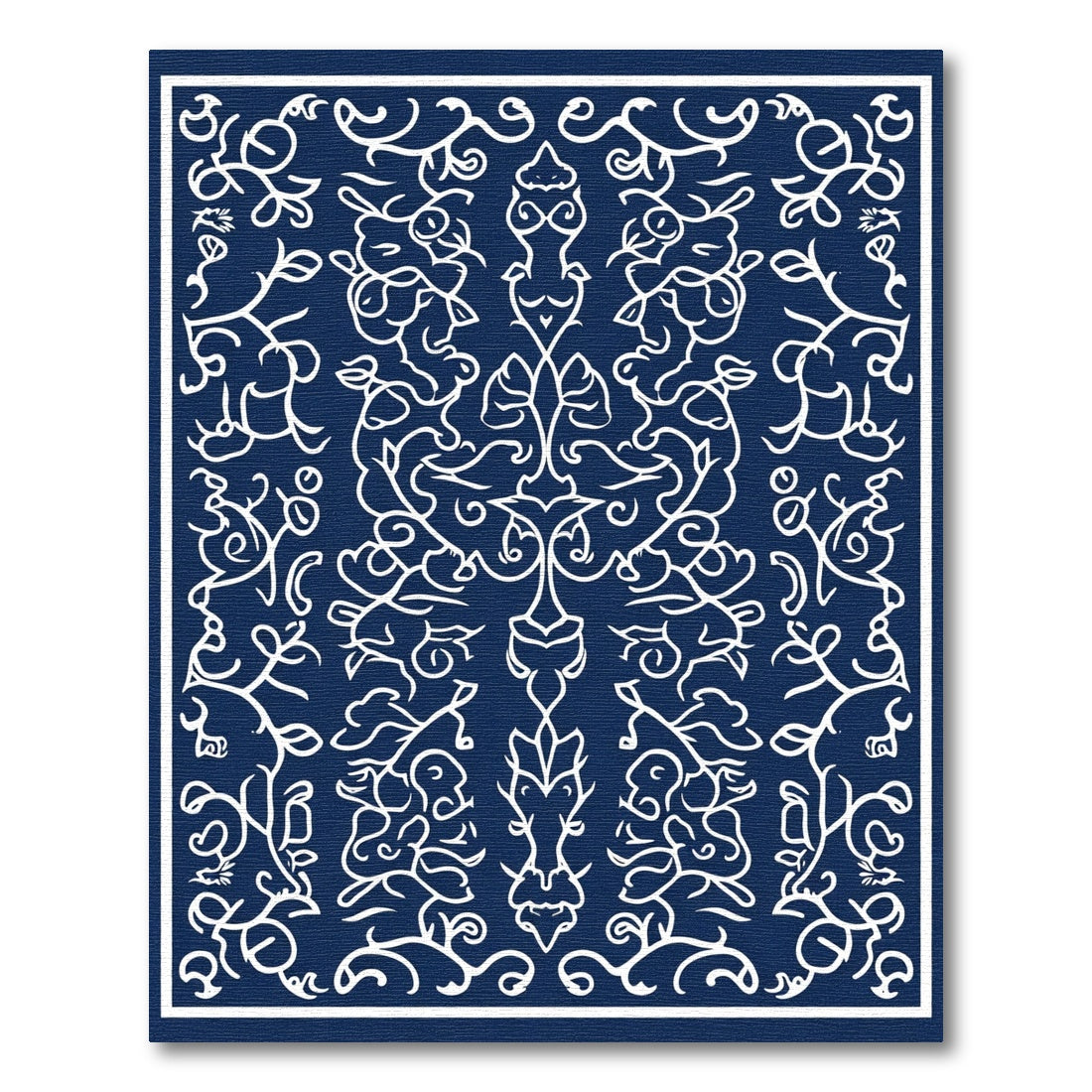 Navajo White Swirls Contemporary Rug