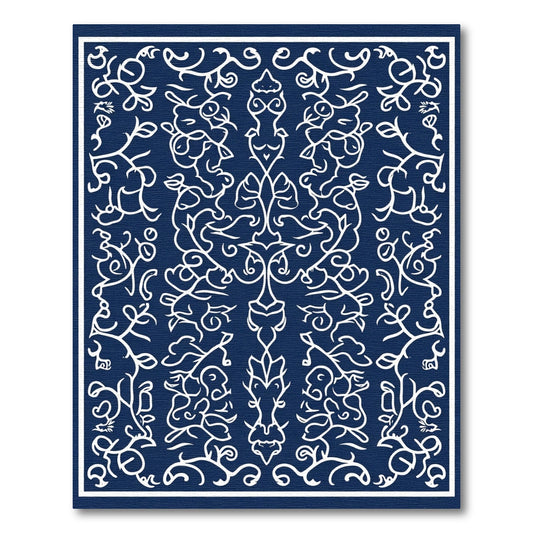 Navajo White Swirls Contemporary Rug