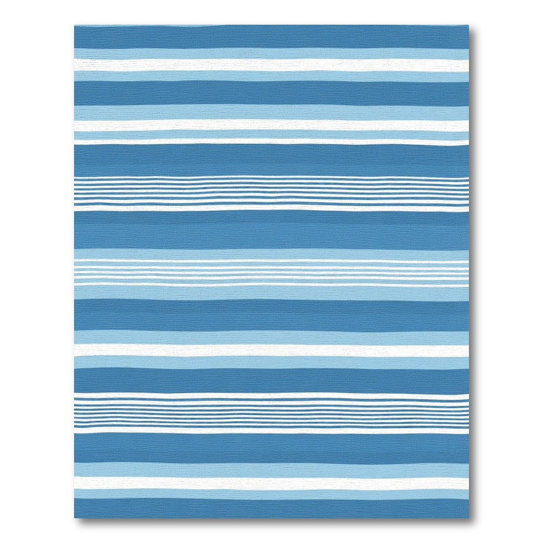 Ocean Blue Variegated Stripe Rug