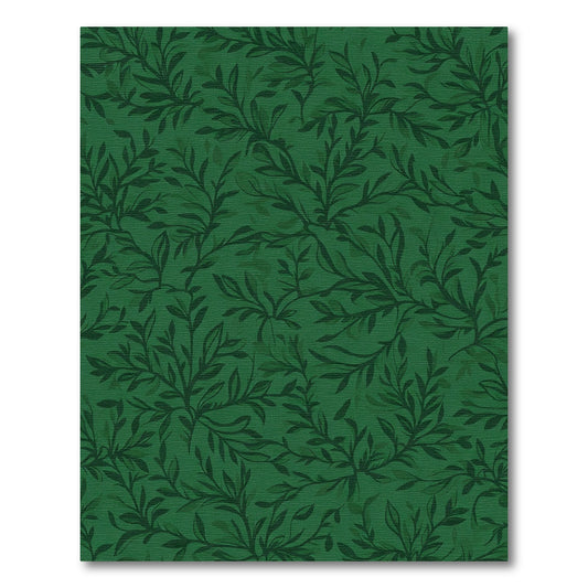 Deep Emerald Branch Foliage Rug