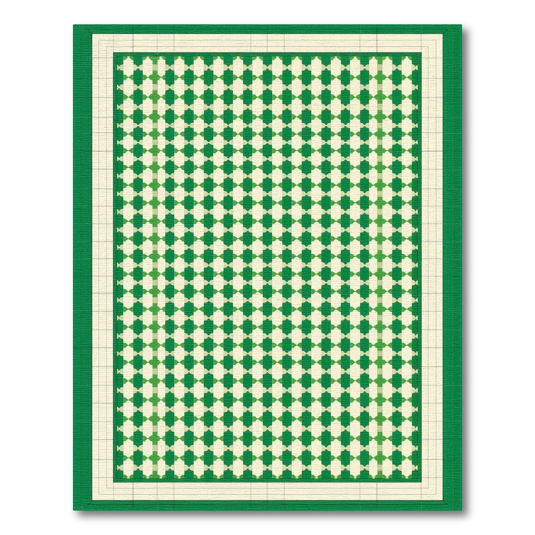 Green Geometric Modern Green Geometric Lattice Area Rug