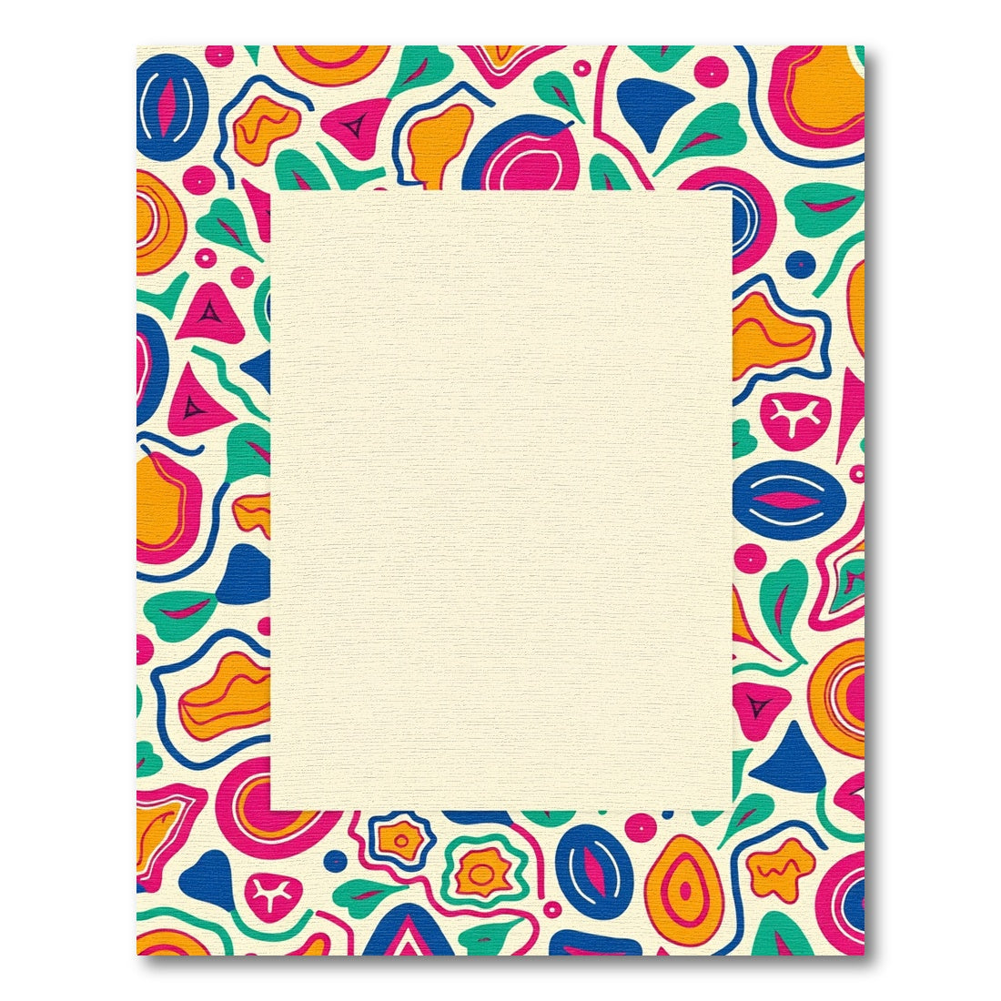Vibrant Retro Abstract Shapes Rug