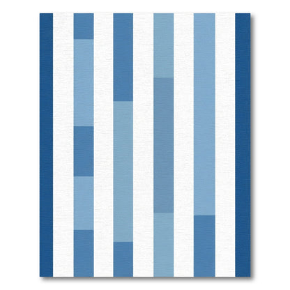 Ombre Blue Vertical Stripe Rug