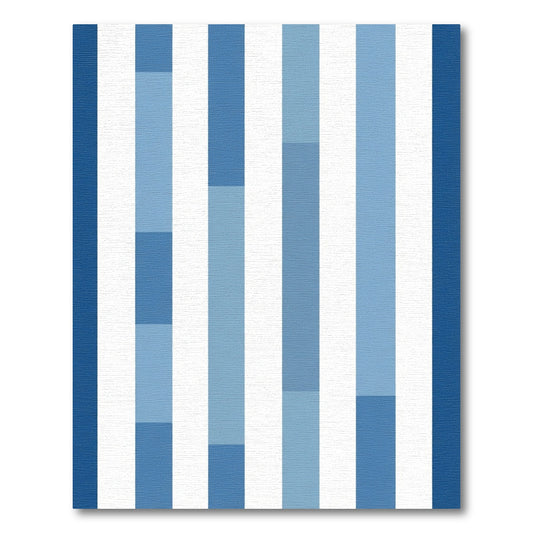 Ombre Blue Vertical Stripe Rug