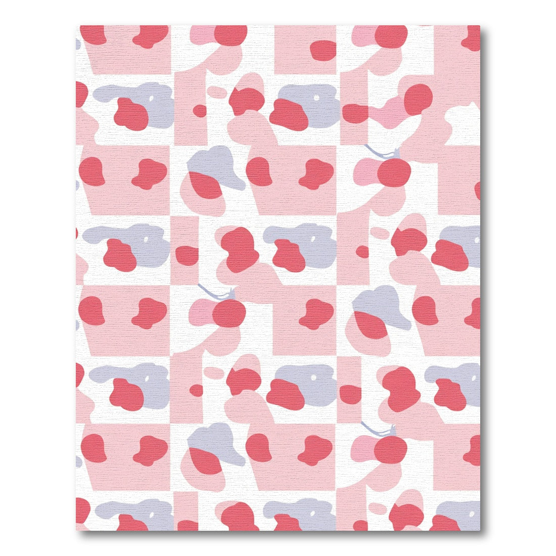 Abstract Pink And Blue Shapes Rug