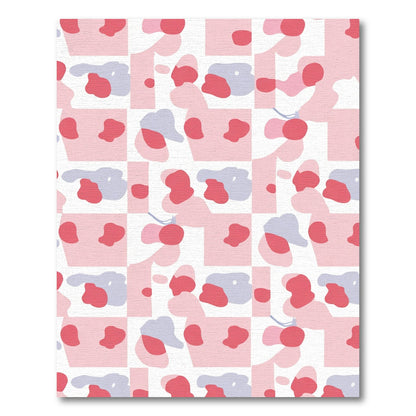 Abstract Pink And Blue Shapes Rug