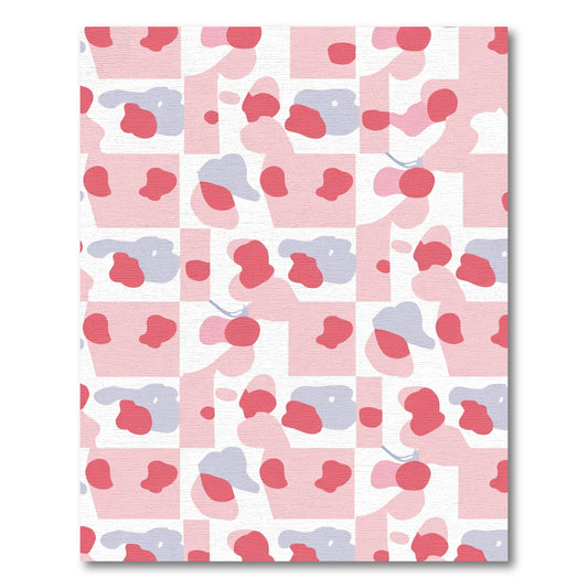 Abstract Pink And Blue Shapes Rug