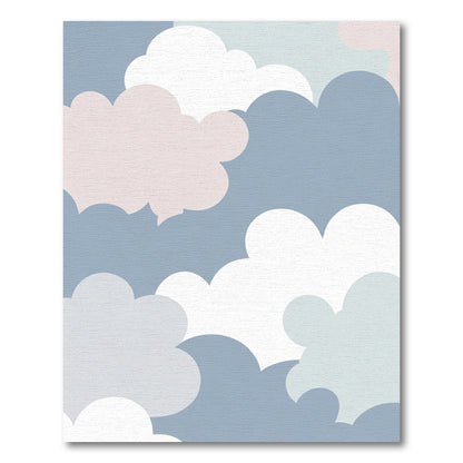 Soft Pastel Cloudscape Sky Rug