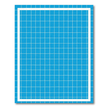Bright Blue Grid Squares Rug