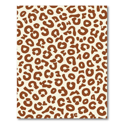 Brown Leopard Spots Pattern Rug