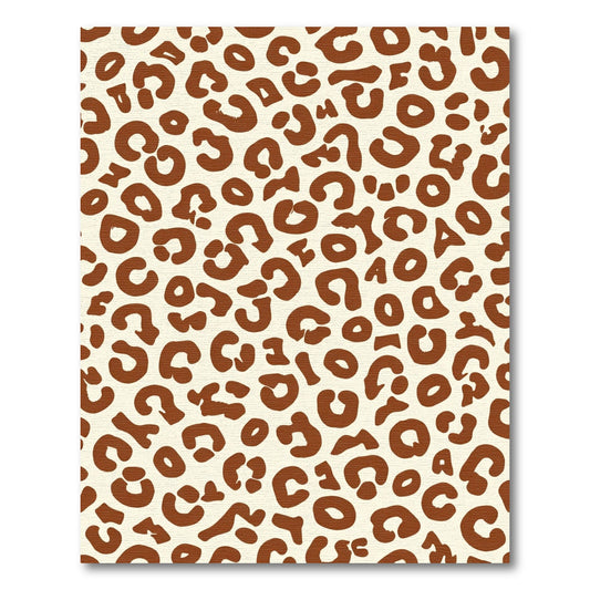 Brown Leopard Spots Pattern Rug