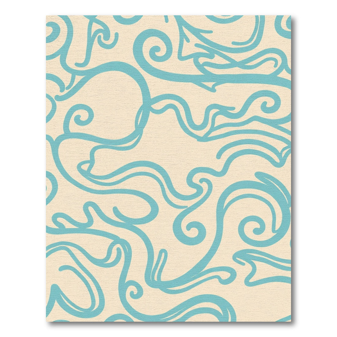 Aqua Cloud Swirl Abstract Rug
