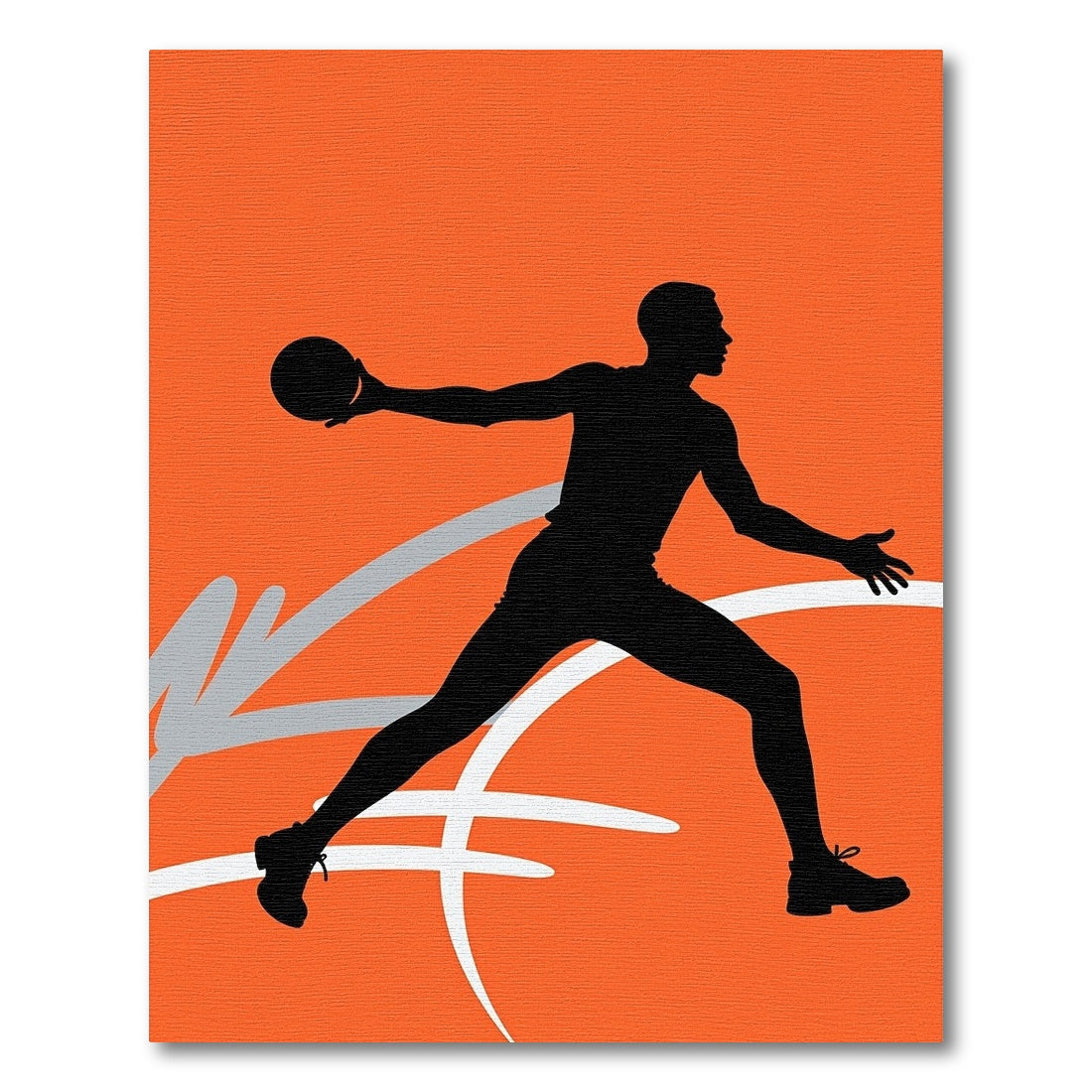 Black Dunker Orange Swoosh Rug