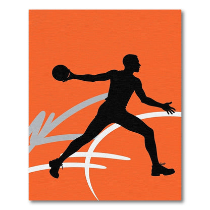 Black Dunker Orange Swoosh Rug