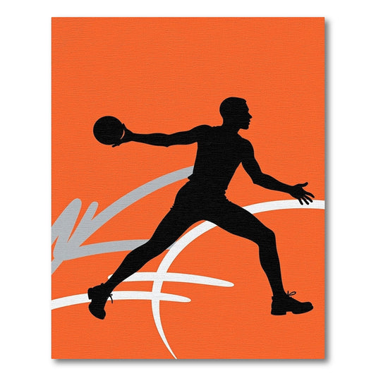 Black Dunker Orange Swoosh Rug