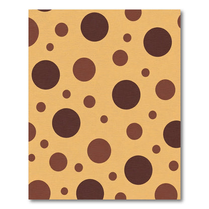 Warm Tan Brown Polka Dot Circles Rug