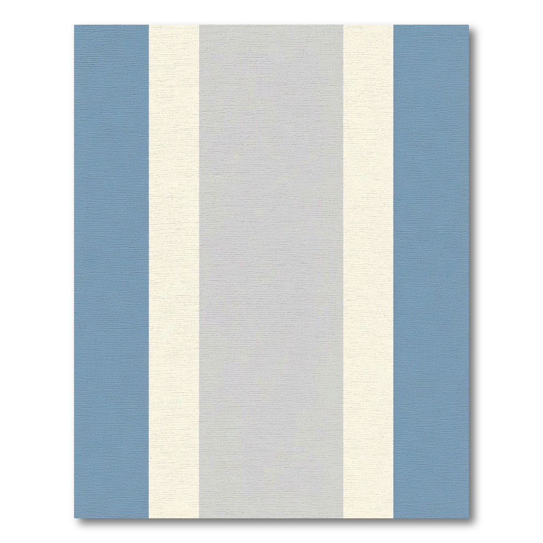 Calm Blue Cream Gray Stripe Rug