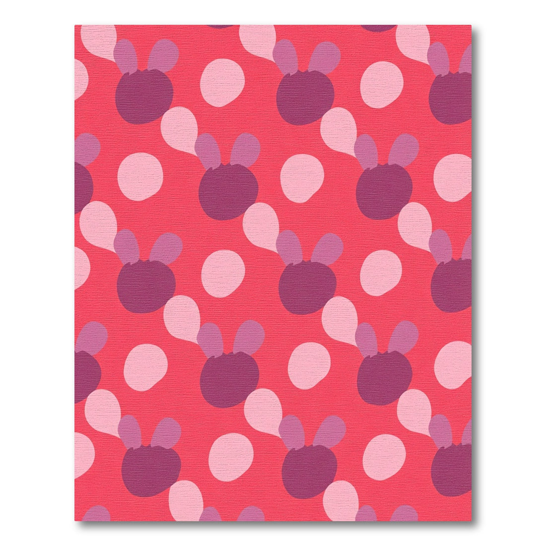 Sweet Pink Bunny Polka Dot Rug
