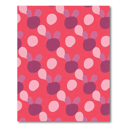 Sweet Pink Bunny Polka Dot Rug