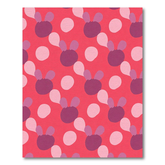 Sweet Pink Bunny Polka Dot Rug