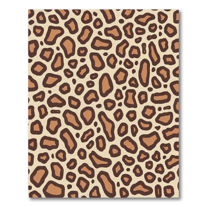 Bold Brown Leopard Spot Over Beige Rug