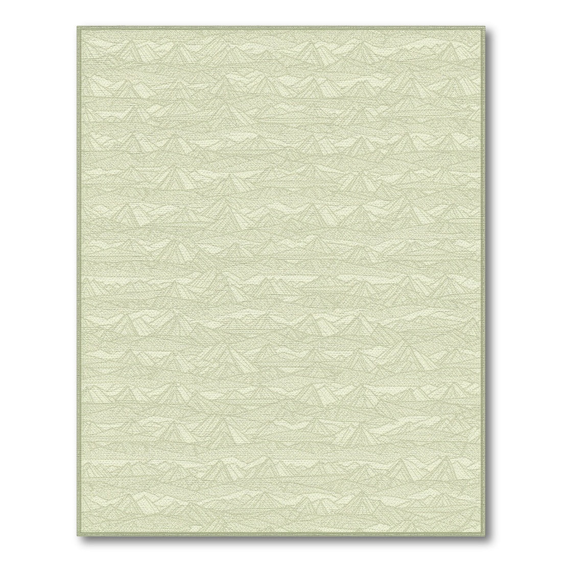 Sage Green Mountain Geometric Area Rug
