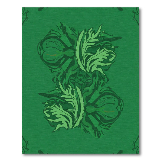 Artistic Lush Green Foliage Medallion Rug