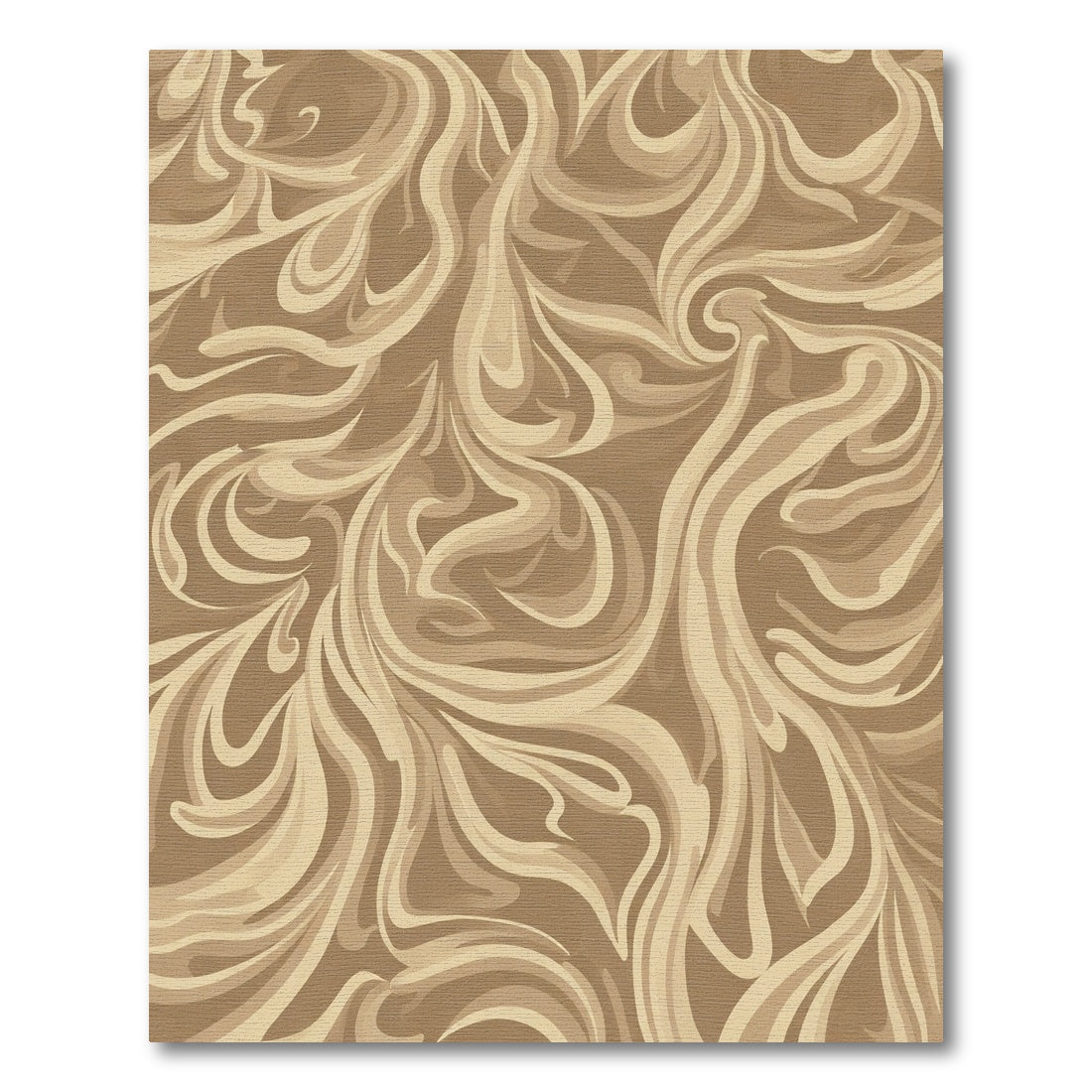 Earthy Swirls Abstract Flow Rug