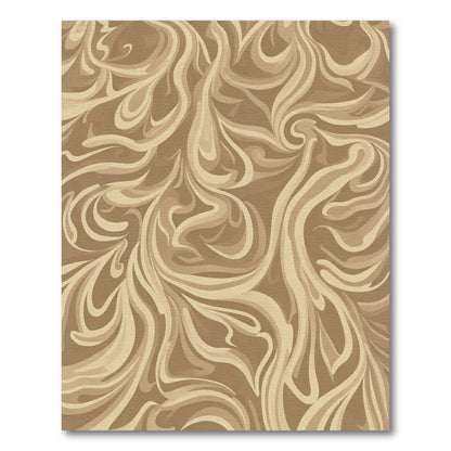 Earthy Swirls Abstract Flow Rug