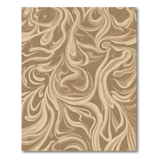 Earthy Swirls Abstract Flow Rug