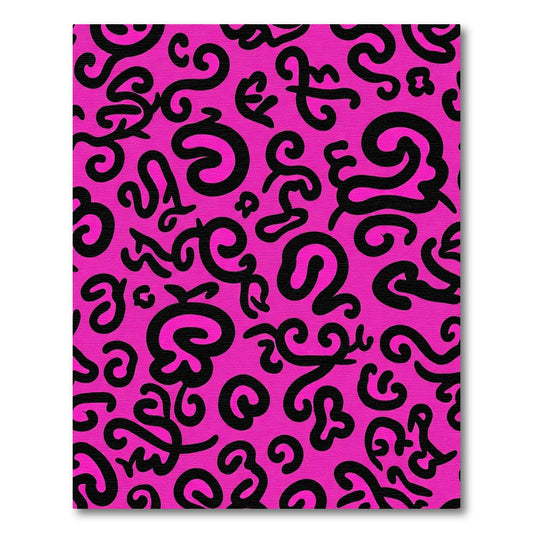 Hot Pink Swirl Abstract Graphic Rug