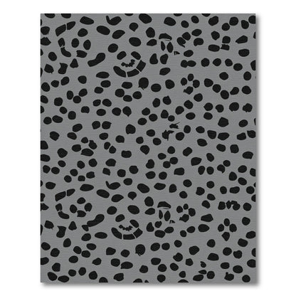 Gray Black Scattered Spots Rug