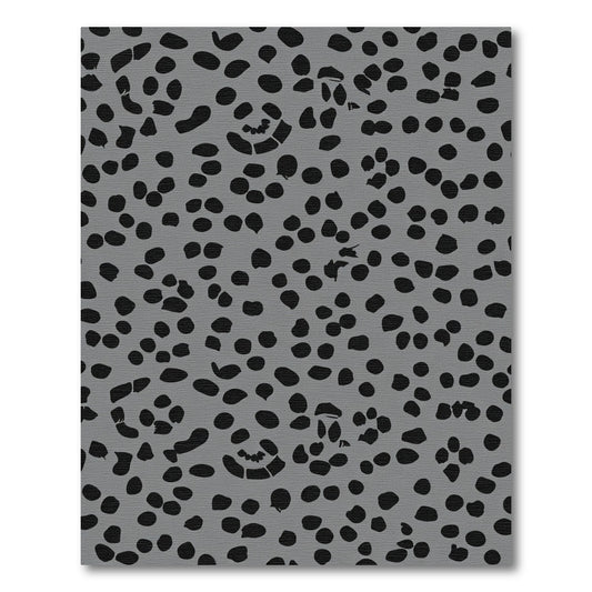 Gray Black Scattered Spots Rug