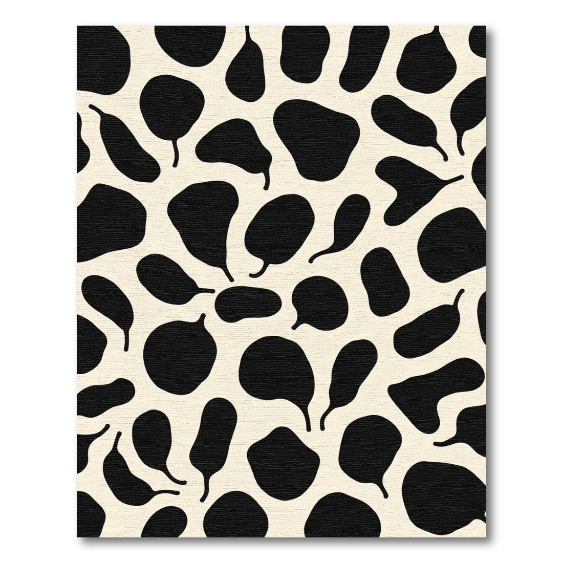 Black Spots Cream Background Rug