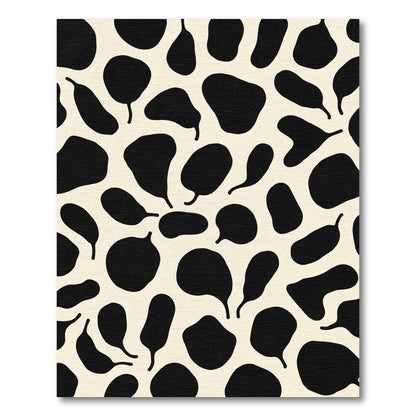 Black Spots Cream Background Rug