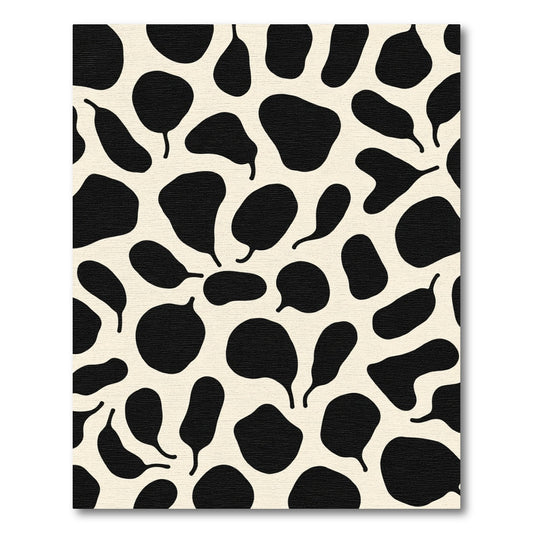 Black Spots Cream Background Rug