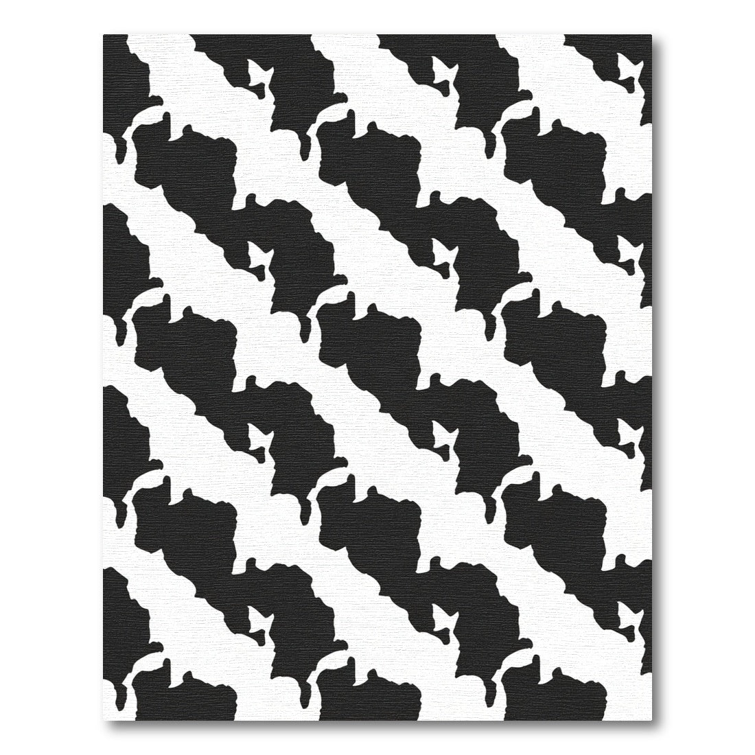 Diagonal Black White Abstract Organic Shapes Rug