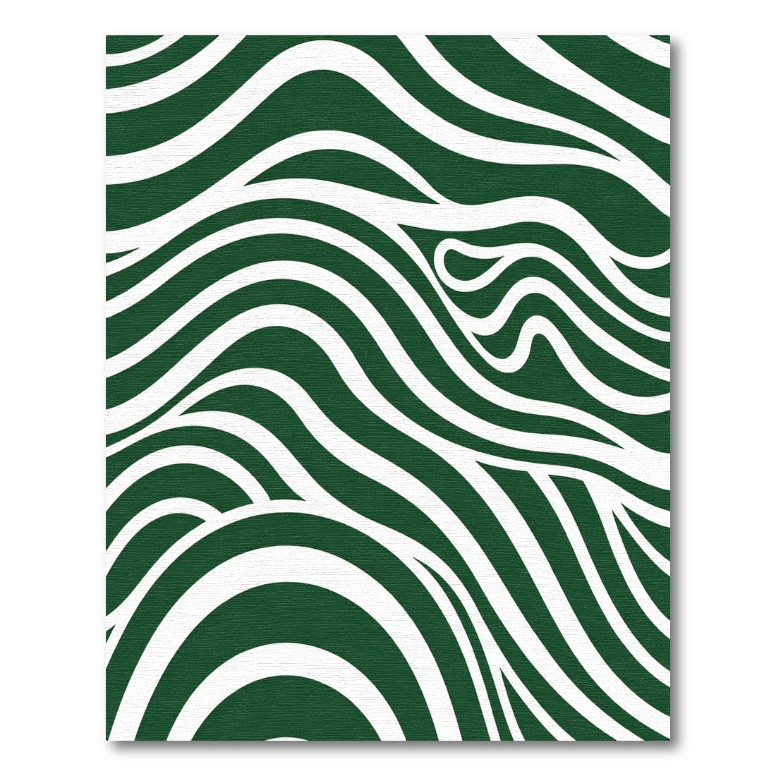Deep Emerald Abstract Swirls Rug