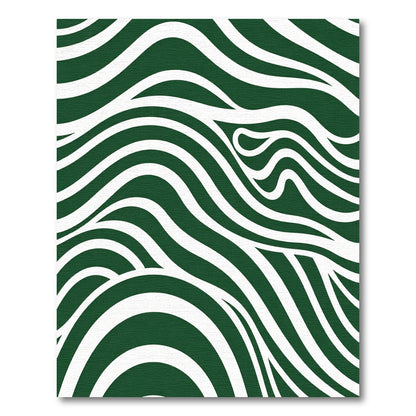 Deep Emerald Abstract Swirls Rug