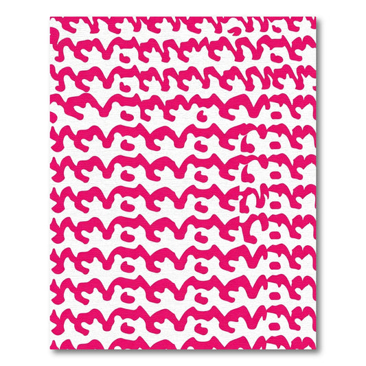 Bold Pink Wave Stripe Rug